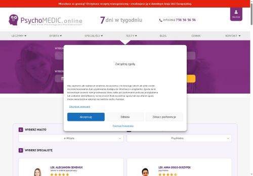NZOZ PSYCHOMEDIC.PL KLINIKA PSYCHOLOGICZNO-PSYCHIATRYCZNA Michał Niewiński
